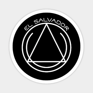 Modern El Salvador Emblem T-Shirt (White) Magnet